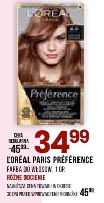 Farba L'Oreal Paris Préférence do włosów, 1 op, różne odcienie promocja w Drogerie Natura