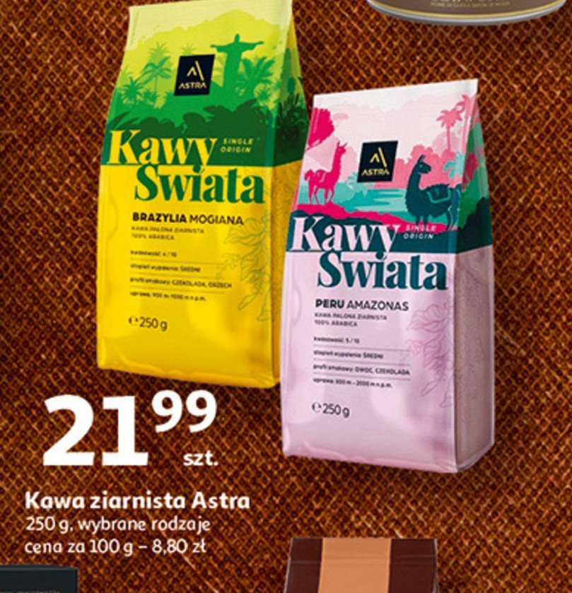 Kawa brazylia Astra kawy świata Astra caffee promocja w Auchan