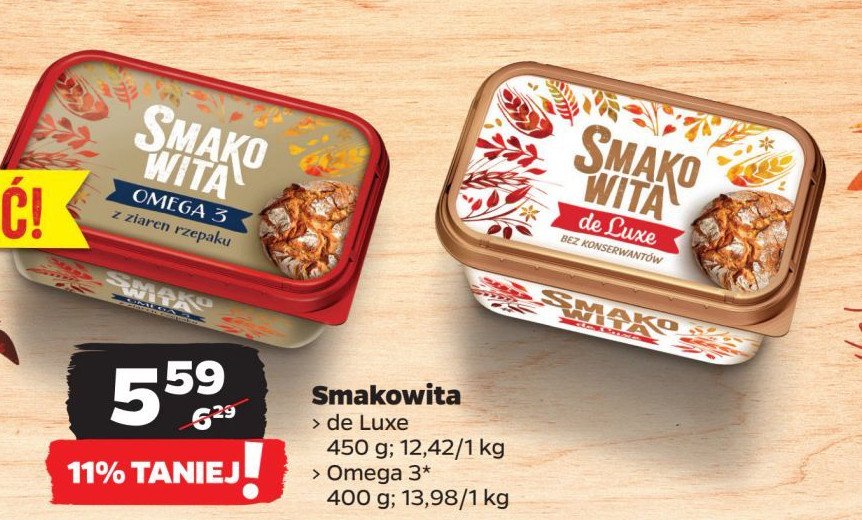 Margaryna omega 3 z ziaren rzepaku Smakowita promocja w Netto