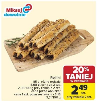 Rollini różne rodzaje promocja w Carrefour Market