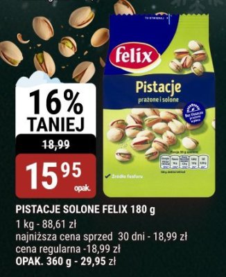 Pistacje solone Felix 180 g promocja w bi1