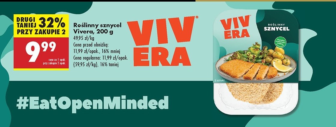 Roślinny sznycel Vivera promocja w Biedronka