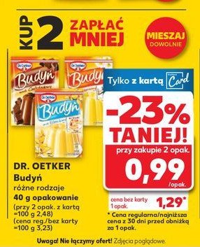 Budyń śmietankowy Dr. oetker promocja w Kaufland