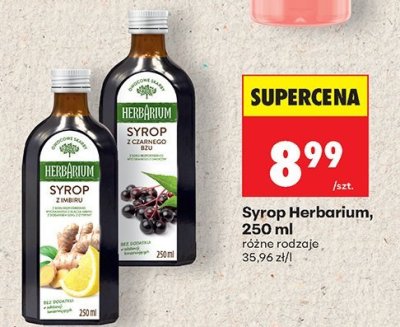 Syrop Herbarium, 250 ml - różne rodzaje promocja w Biedronka