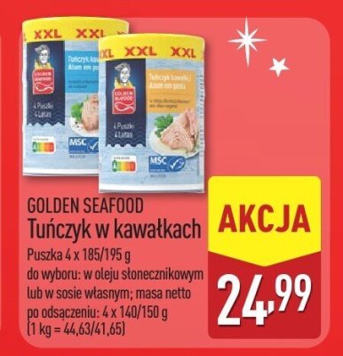 Tuńczyk Golden Seafood Tuńczyk w kawałkach promocja w Aldi
