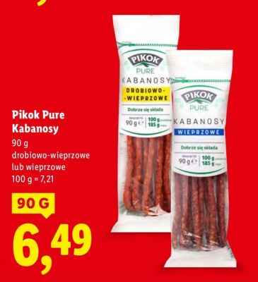 Kabanosy wieprzowe 90 g promocja w Lidl