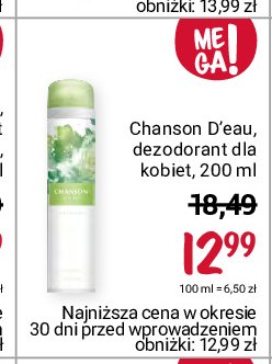 Dezodorant Chanson d'eau promocja