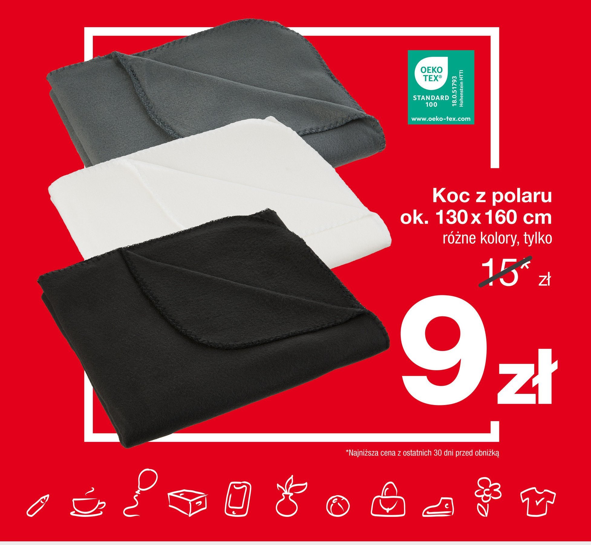 Koc z polaru 130 x 160 cm promocja w KiK