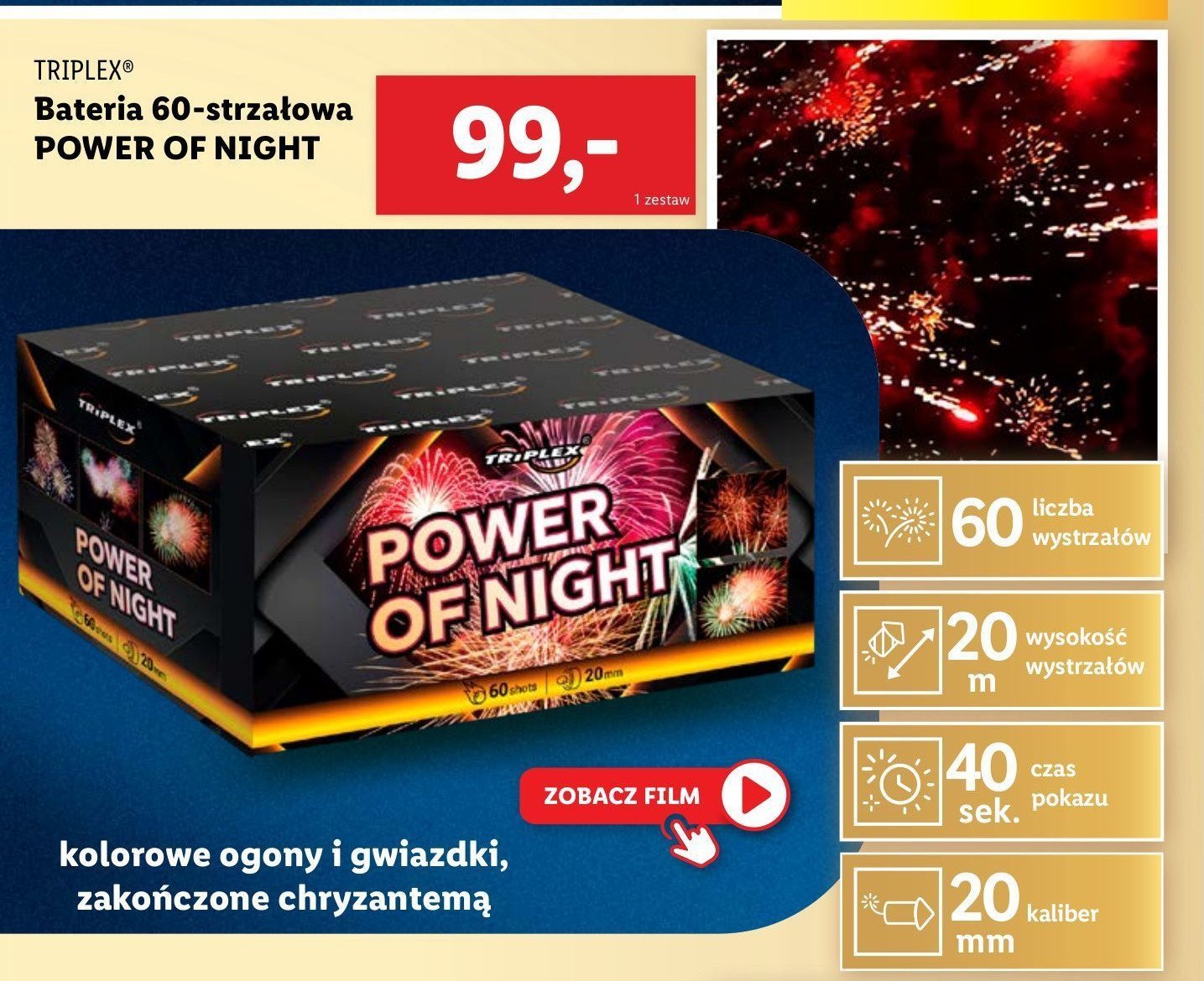 Wyrzutnia power of night TRIPLEX promocja