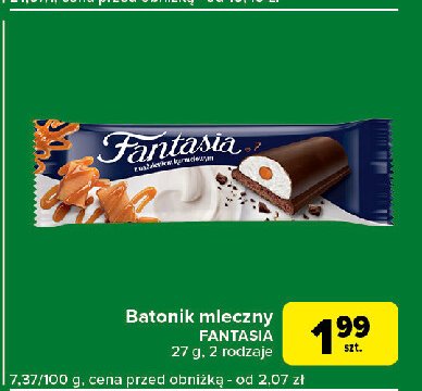 Baton mleczny karmel Danone fantasia promocja