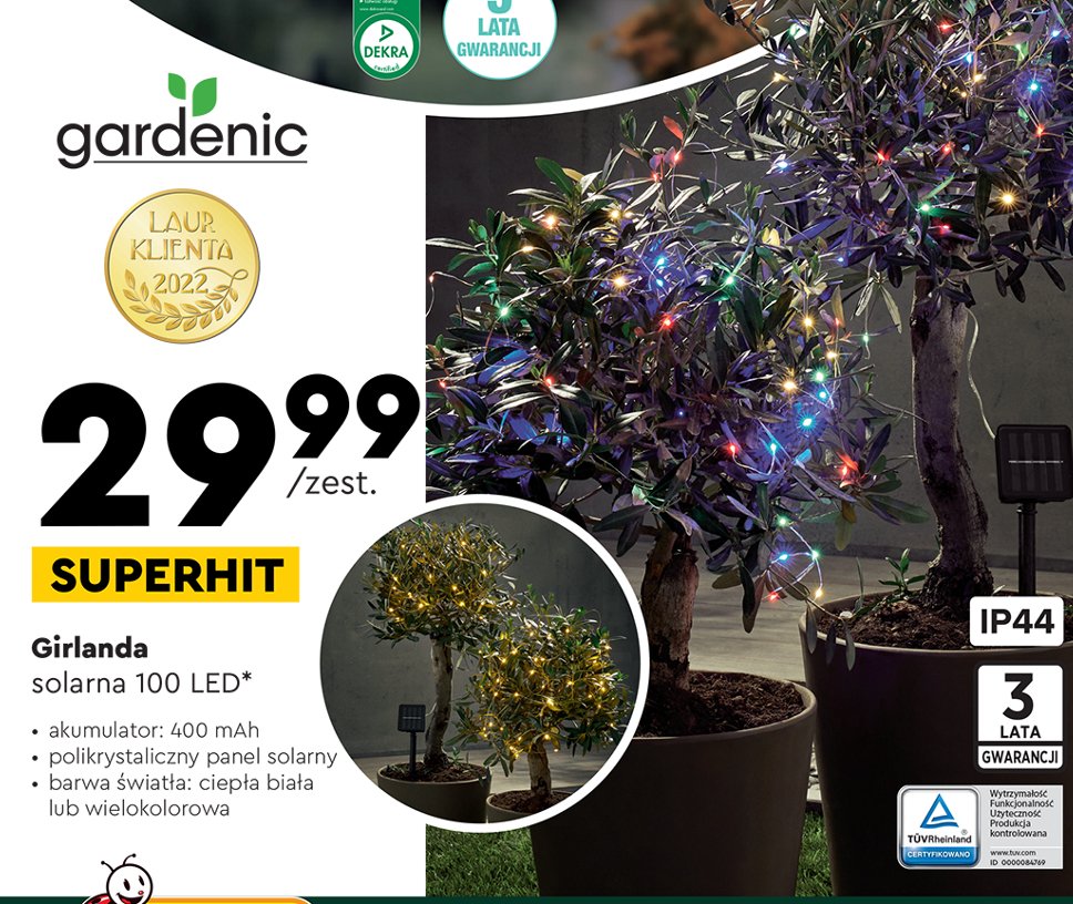 Girlanda solarna 100 led Gardenic promocja