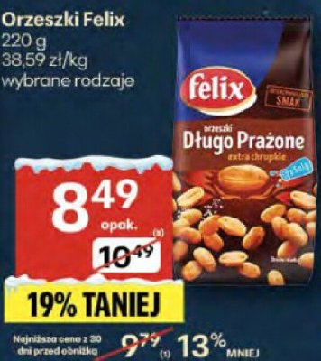Orzeszki Felix Długo Prażone promocja w Delikatesy Centrum