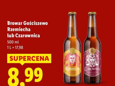 Piwo Browar Gościszewo Rzemiecha lub Czarownica promocja w Lidl