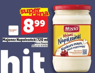 Majonez Napoleoński Mosso Kewpie 720 ml promocja w TOPAZ