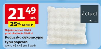 Poduszka dekoracyjna typu popcorn wym. 45 x 45 cm, 1 wzór promocja w Auchan