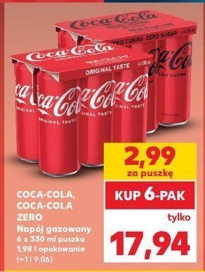 Napoj Coca-cola zero promocja