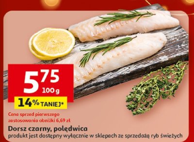 Dorsz czarny, polędwica Auchan promocja w Auchan