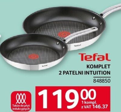 Komplet 2 patelni Intuition Tefal promocja w Selgros
