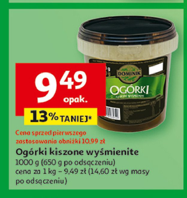 Ogórki kiszone wiaderko Dominik promocja