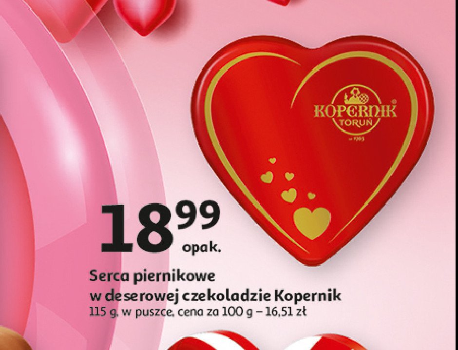 Piernikowe serce w czekoladzie Kopernik promocja