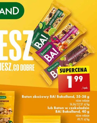 Baton bakalie w czekoladzie Bakalland ba! promocja