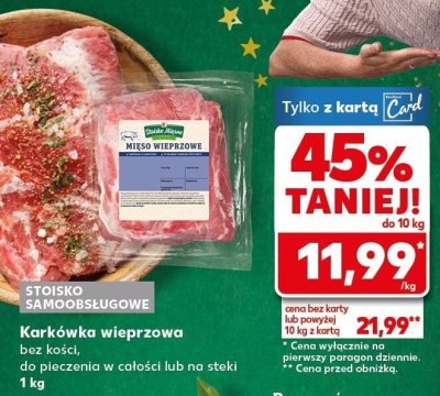 Karkówka wieprzowa bez kości promocja w Kaufland