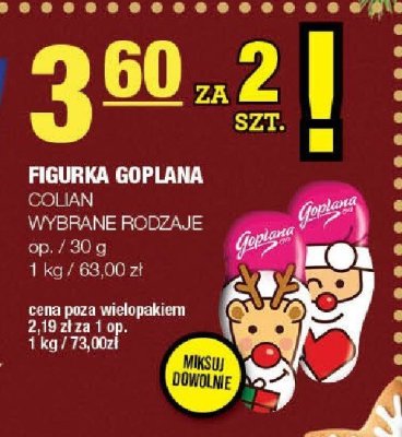 Figurka Goplana Colian wybrane rodzaje promocja w SPAR