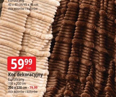 Koc dekoracyjny Eurofiranty promocja w Leclerc