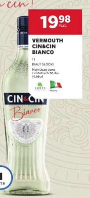 Wermut Bianco biały słodki CIN&CIN promocja w Stokrotka