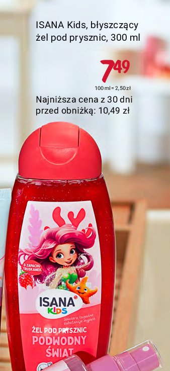 Żel pod prysznic magic glitter Isana kids promocja