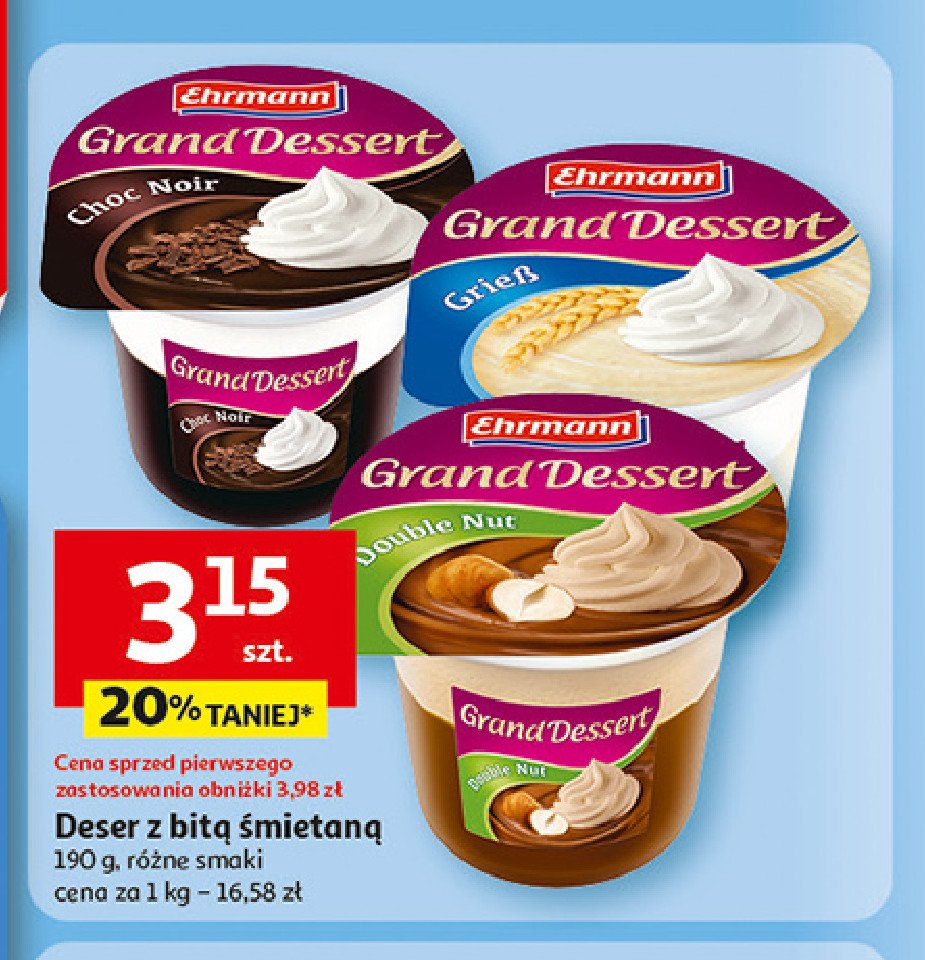 Deser choc noir Ehrmann grand dessert promocja w Auchan