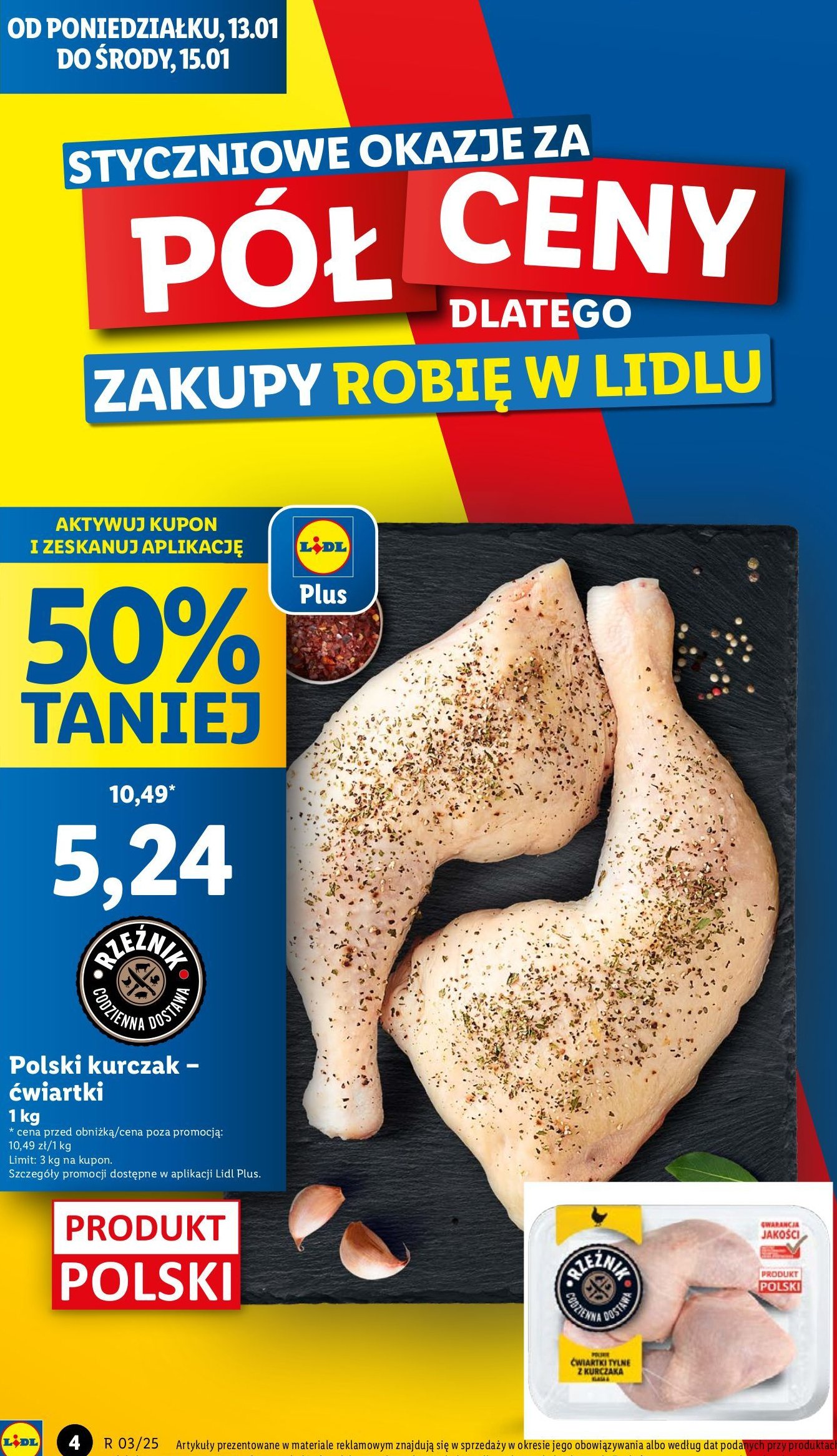 Ćwiartka z kurczaka Rzeźnik codzienna dostawa promocja