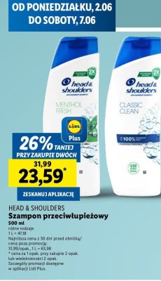 Szampon do w艂os贸w classic clean Head&shoulders promocja