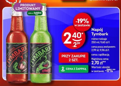 Napój Tymbark różne rodzaje promocja w Żabka