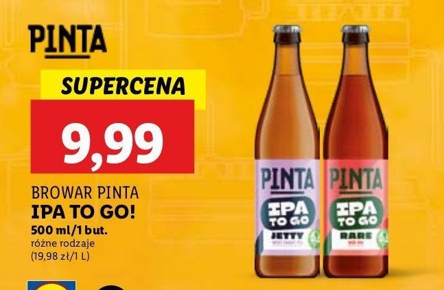 Piwo rare Pinta ipa to go promocja