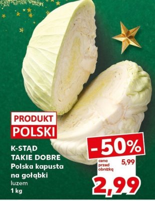 Kapusta polska na gołąbki luzem K-STAD TAKIE DOBRE promocja w Kaufland