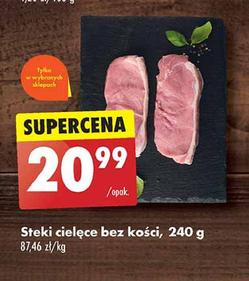 Steki cielęce bez kości promocja