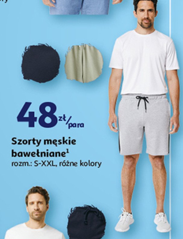 Szorty męskie dresowe s-xxl Auchan inextenso promocja