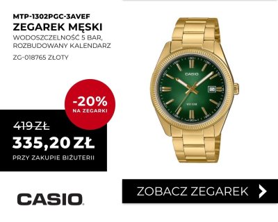 Zegarek męski MTP-1302PGC-3AVEF ZG-018765 złoty promocja w Briju