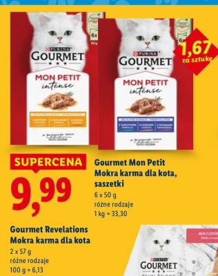 Mokra karma dla kota Gourmet Revelations promocja w Lidl