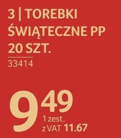 Torebki świąteczne PP 20 szt. promocja w Selgros