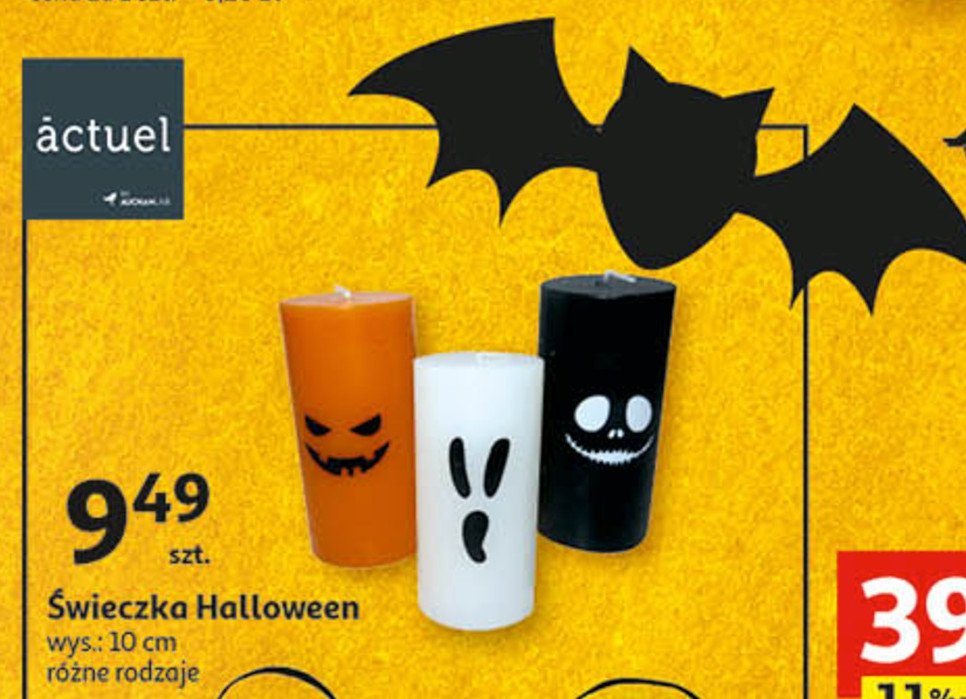 艢wieczka halloween duch 10 cm Actuel promocja