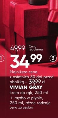 Krem do rąk + mydło w płynie VIVIAN GRAY różne rodzaje promocja w Super-Pharm