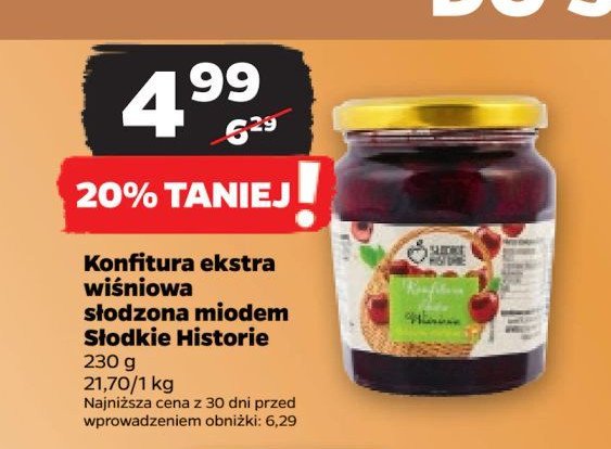 Konfitura ekstra wiśniowa Słodkie historie promocja