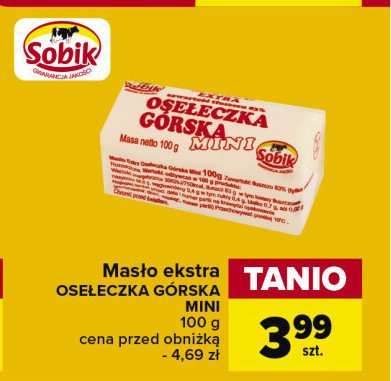 Masło extra Sobik promocja w Carrefour Market