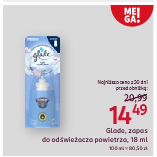 Zapas czysta świeżość Glade by brise sense & spray collection promocja w Rossmann