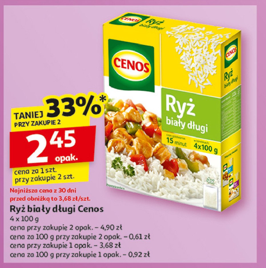 Ryż biały długi Cenos promocja w Auchan