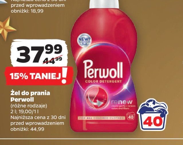 Płyn do prania Perwoll renew color promocja w Netto