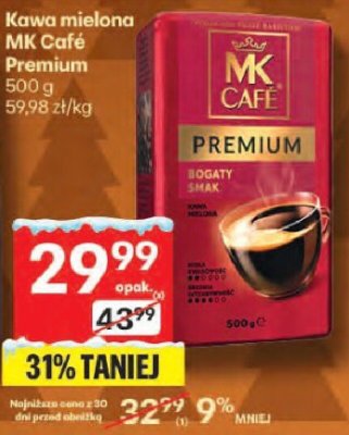 Kawa mielona MK Café Premium promocja w Delikatesy Centrum