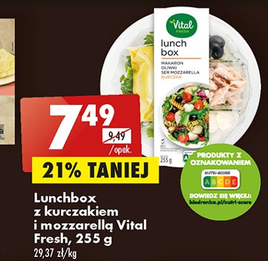Lunchbox z mozzarellą i kurczakiem Vital fresh promocja
